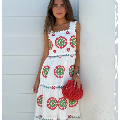 Vestido Bordado Blanco